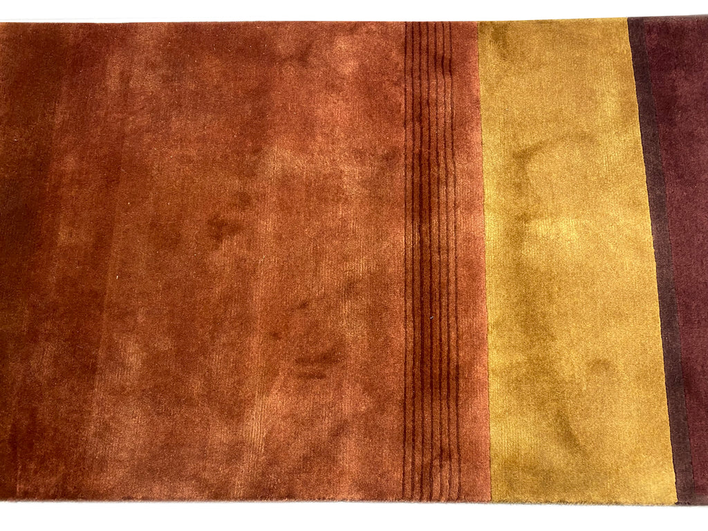 3 x 5 Handmade Contemporary Rug Soft Silky Wool Modern #F-6752