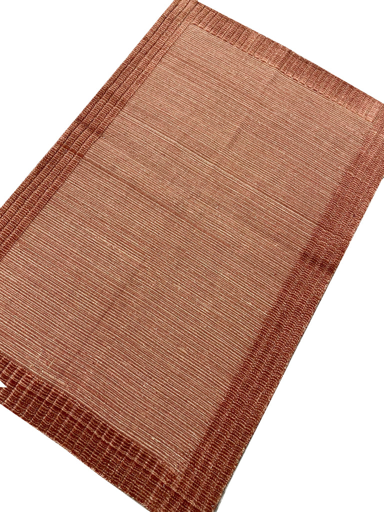 3.9 x 5.9 Modern Handmade Kilim Flat Weave Rug One Single Color #F-6753