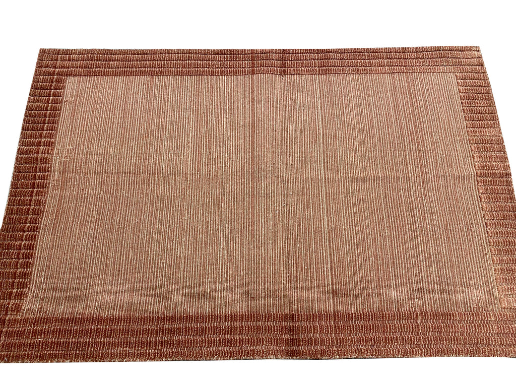 3.9 x 5.9 Modern Handmade Kilim Flat Weave Rug One Single Color #F-6753