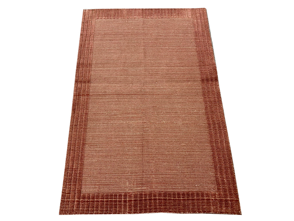 3.9 x 5.9 Modern Handmade Kilim Flat Weave Rug One Single Color #F-6753