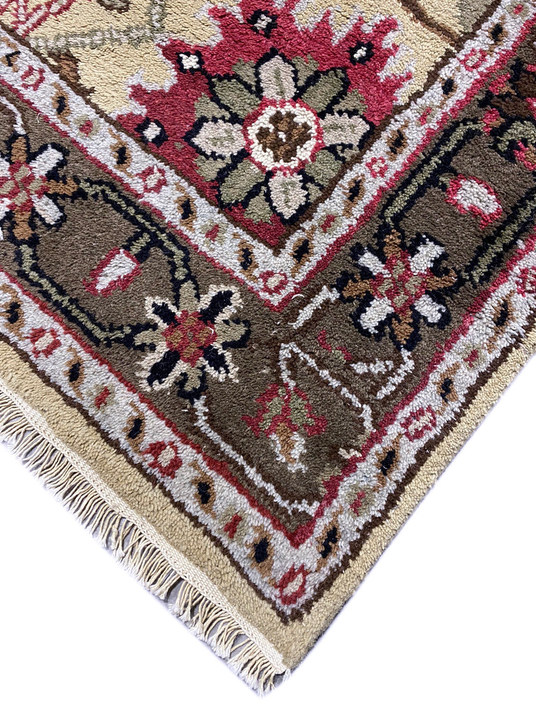 4.2 x 6 New Handmade India Wool Rug #F-6756