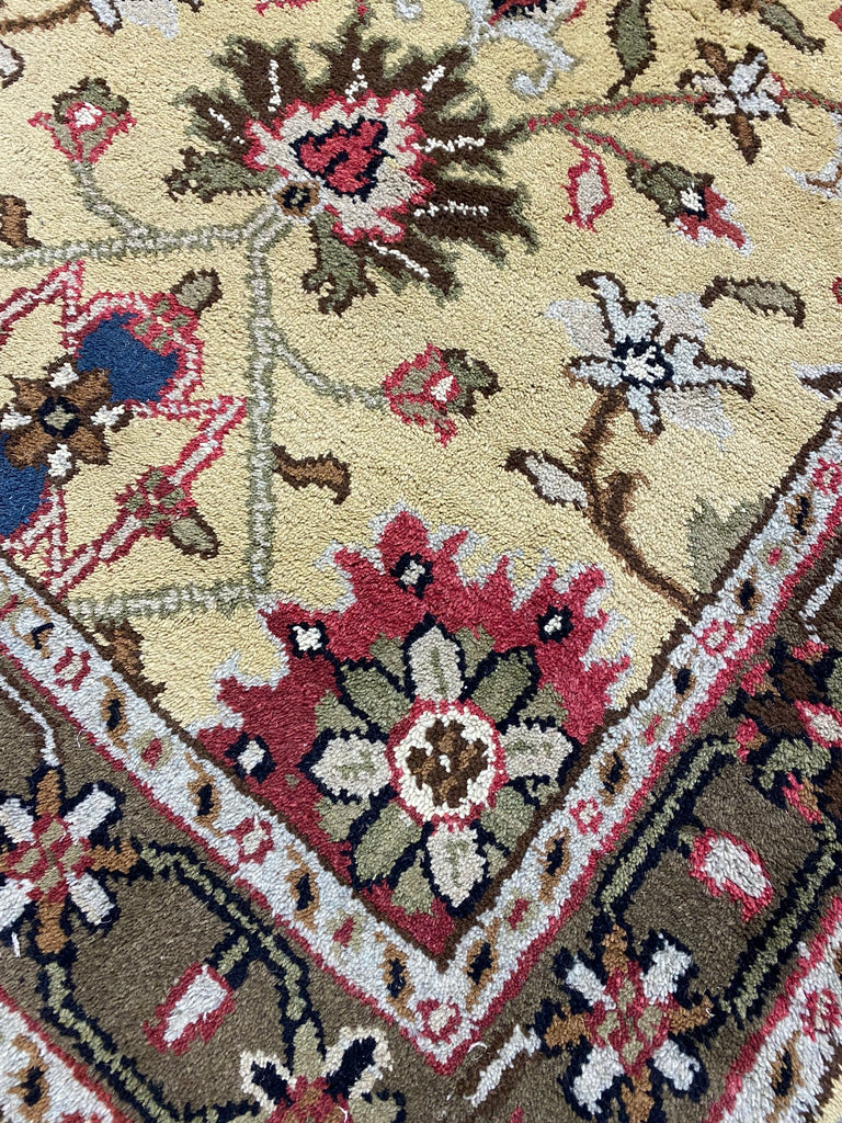 4.2 x 6 New Handmade India Wool Rug #F-6756