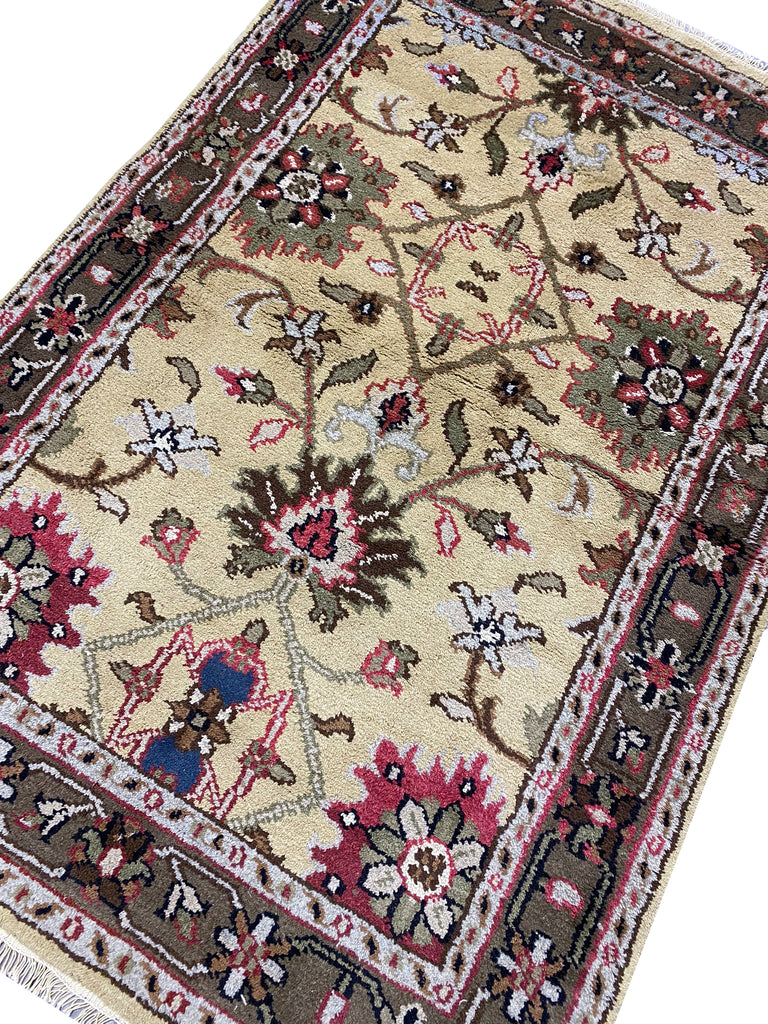 4.2 x 6 New Handmade India Wool Rug #F-6756