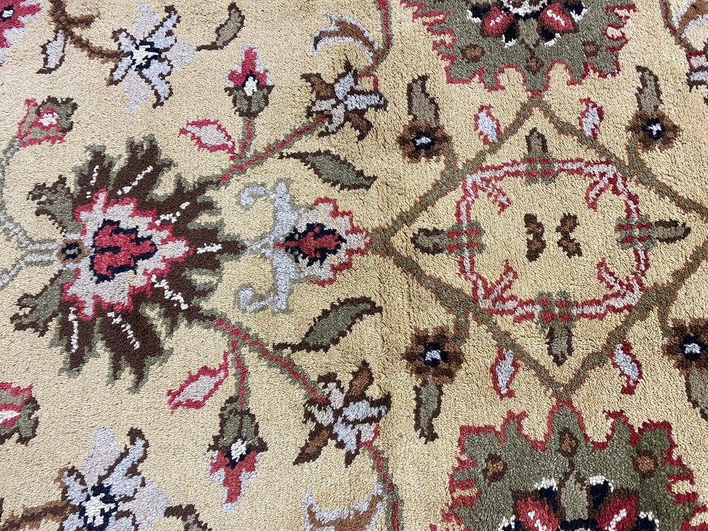 4.2 x 6 New Handmade India Wool Rug #F-6756