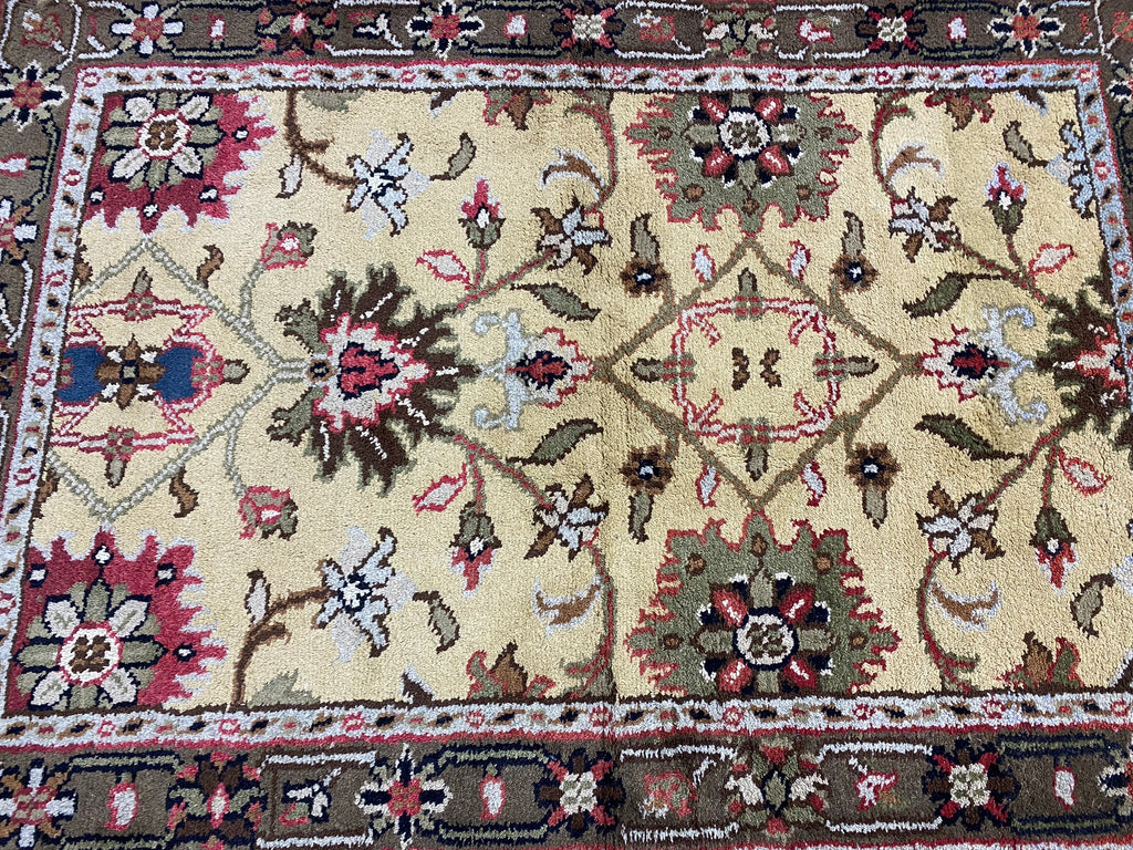 4.2 x 6 New Handmade India Wool Rug #F-6756