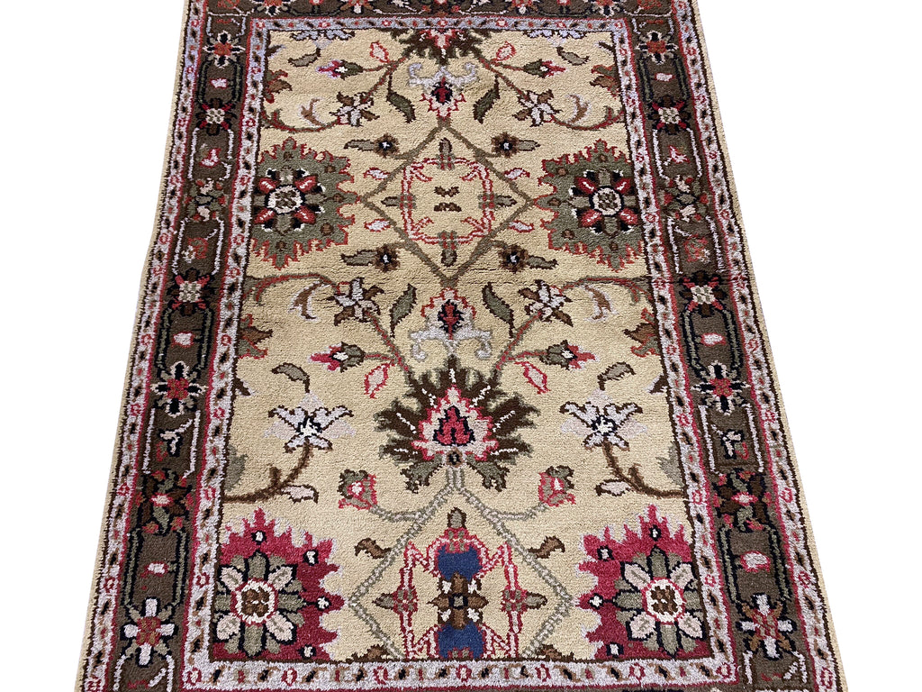 4.2 x 6 New Handmade India Wool Rug #F-6756