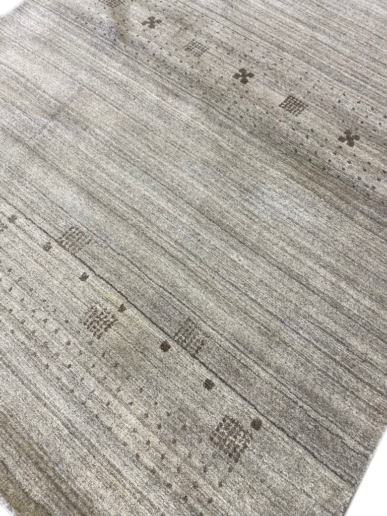 4 x 6 New Modern Handmade Wool Gabbeh Rug GRAY #F-6758