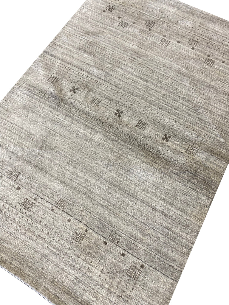 4 x 6 New Modern Handmade Wool Gabbeh Rug GRAY #F-6758
