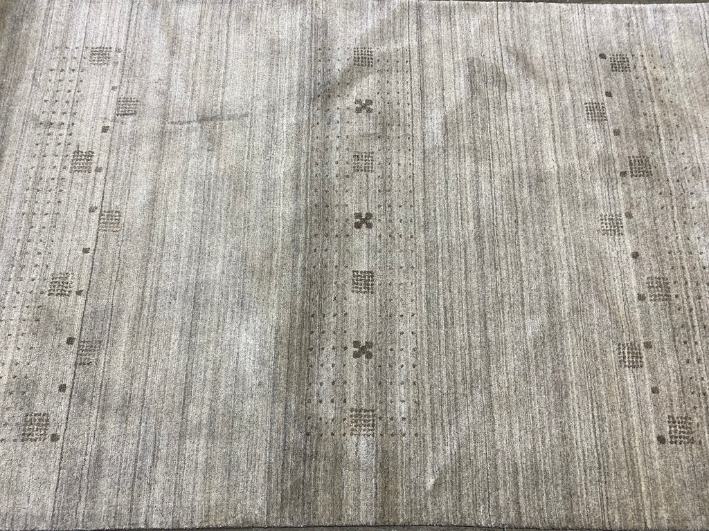 4 x 6 New Modern Handmade Wool Gabbeh Rug GRAY #F-6758