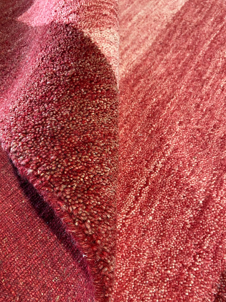 4.2 x 6 NEW HANDMADE Wool Rug CONTEMPORARY BERRY RED BURGUNDY #F-6760