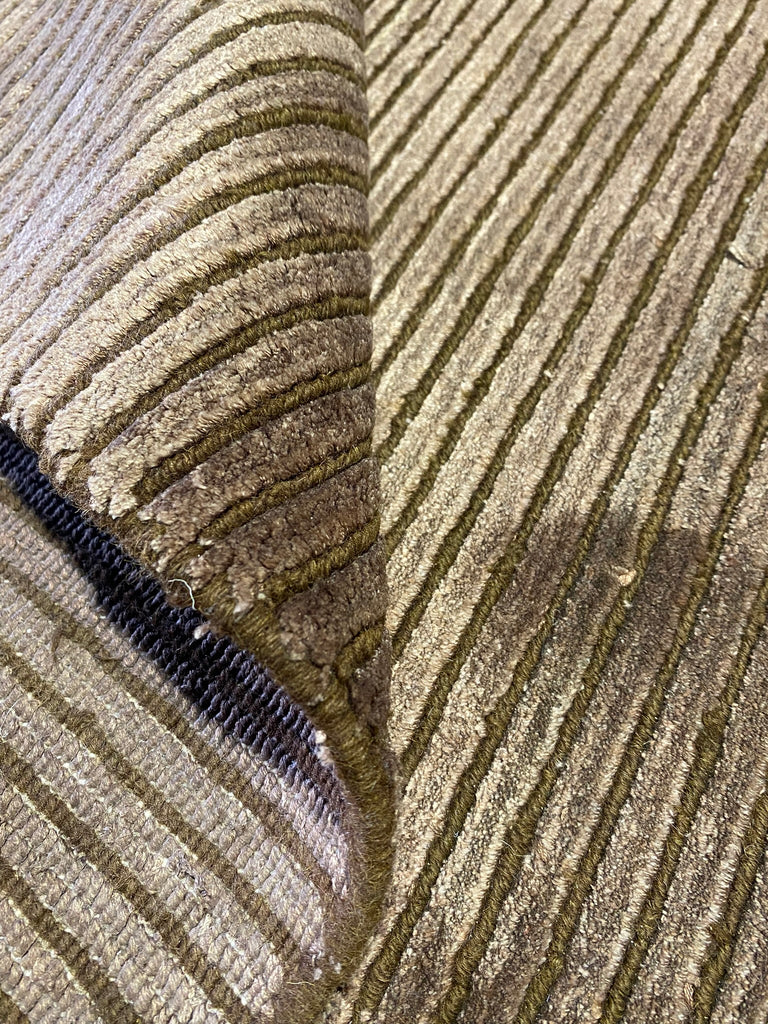 2.8 x 4.10 New Handmade Modern Rug Bamboo Silk Dark Brown #F-6762