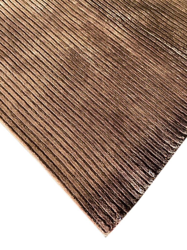 2.8 x 4.10 New Handmade Modern Rug Bamboo Silk Dark Brown #F-6762