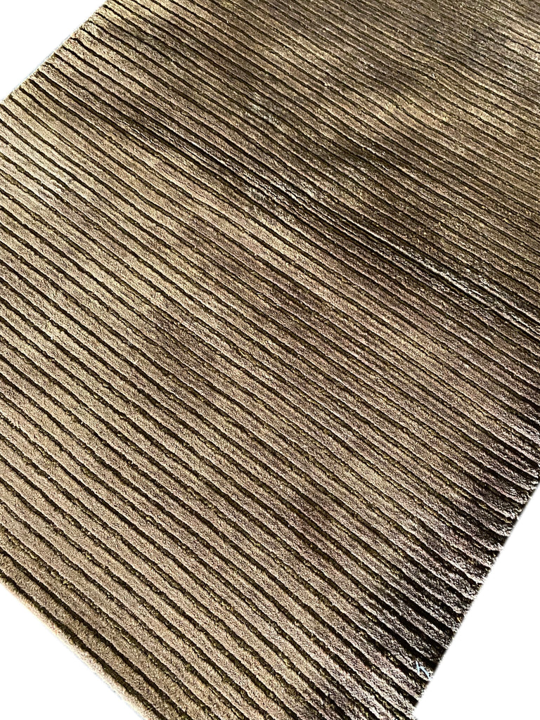 2.8 x 4.10 New Handmade Modern Rug Bamboo Silk Dark Brown #F-6762