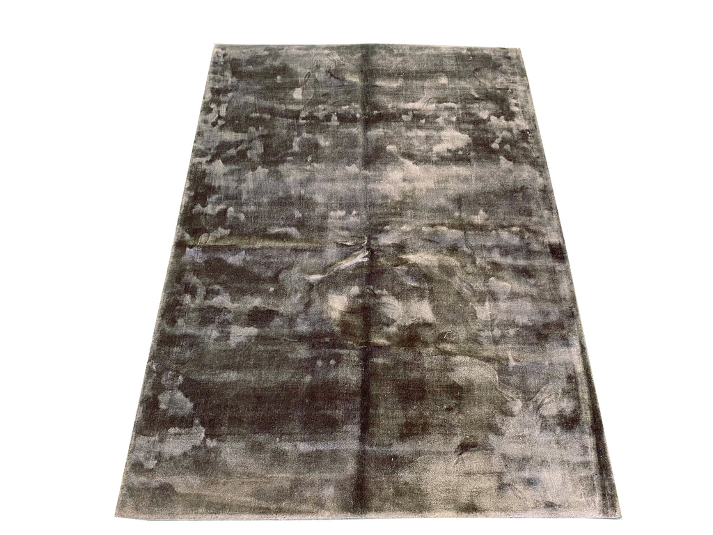 5 x 7 NEW Hand-Tufted Rug BAMBOO SILK EGGPLANT #F-6764