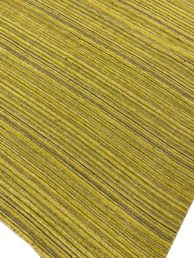 4.1 x 5.11 Modern Handmade Wool Flat Weave Rug GREEN GOLD #F-6766