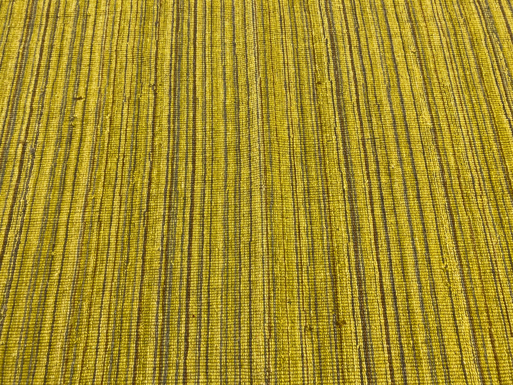 4.1 x 5.11 Modern Handmade Wool Flat Weave Rug GREEN GOLD #F-6766