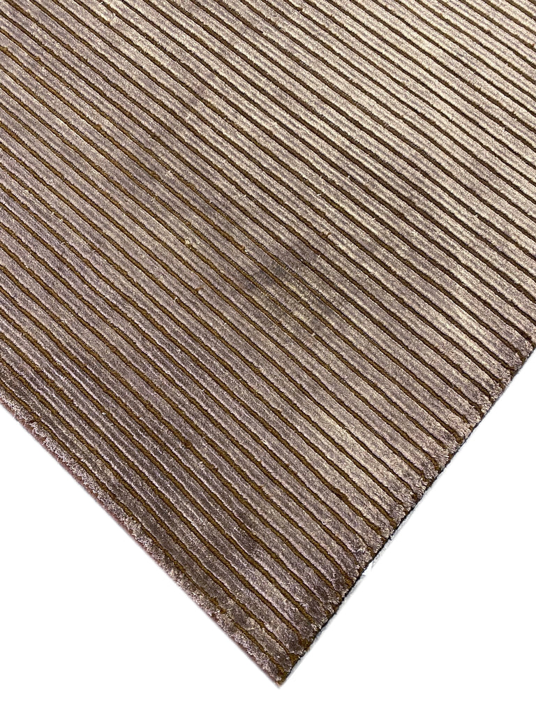 4 x 5.11 New Handmade Dark Brown Bamboo Silk Rug #F-6767