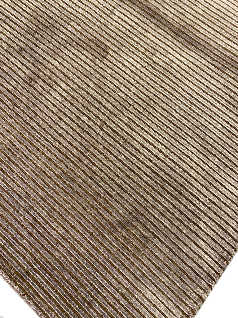 4 x 5.11 New Handmade Dark Brown Bamboo Silk Rug #F-6767