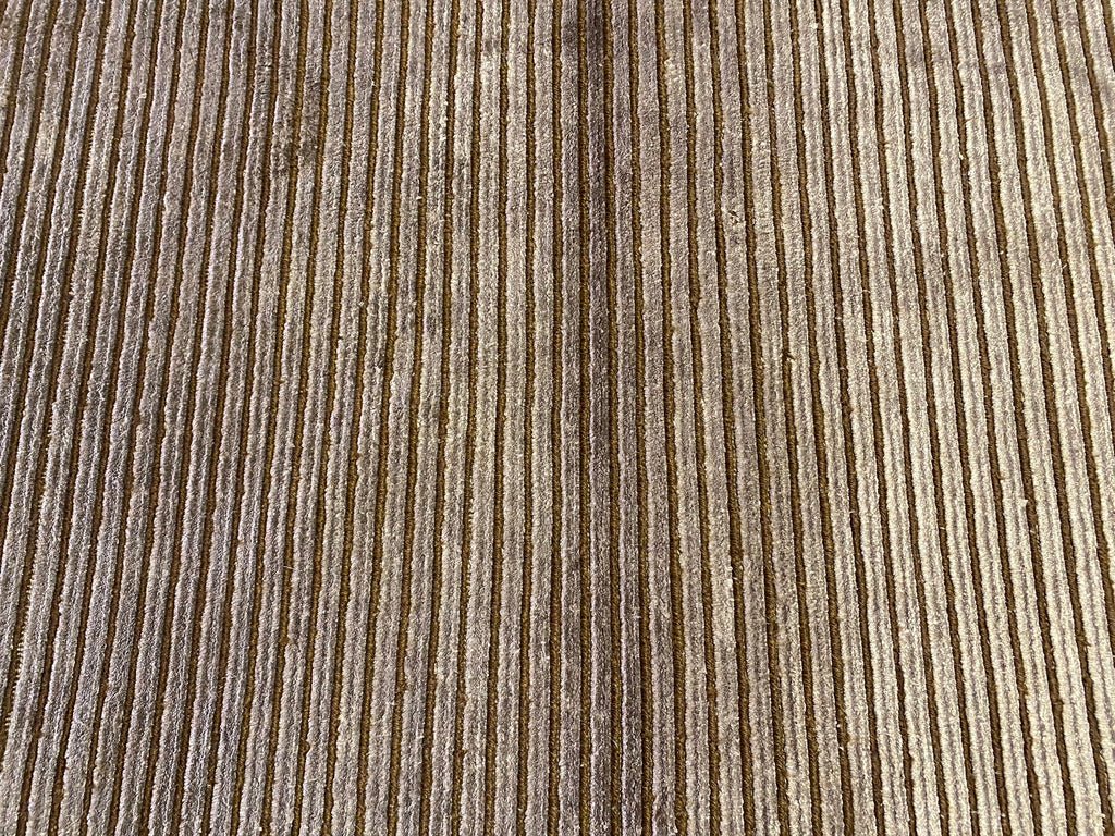 4 x 5.11 New Handmade Dark Brown Bamboo Silk Rug #F-6767