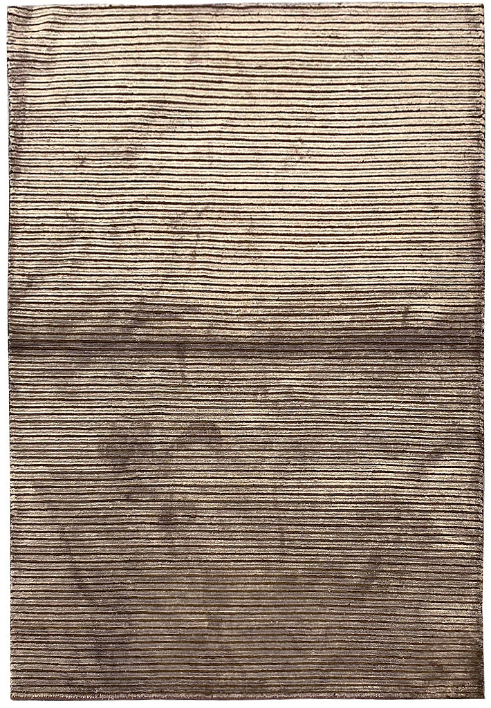 4 x 5.11 New Handmade Dark Brown Bamboo Silk Rug #F-6767