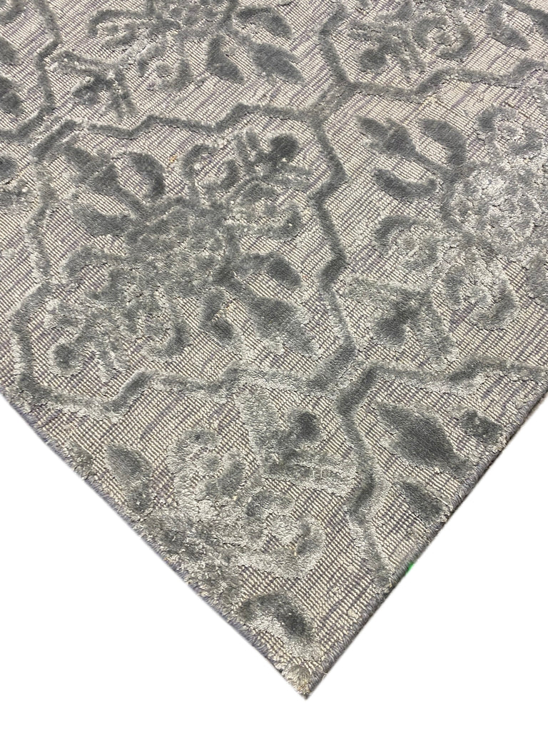 3.10 x 5.11 New Handmade Rug Bamboo Silk GRAY #F-6768