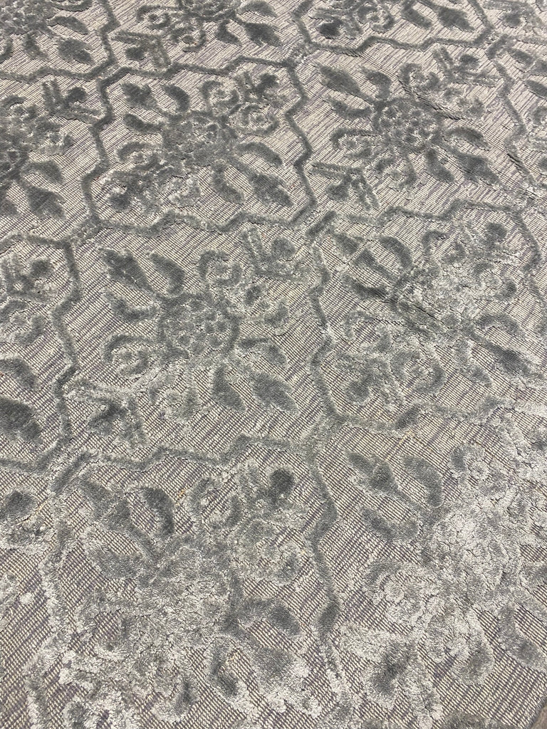 3.10 x 5.11 New Handmade Rug Bamboo Silk GRAY #F-6768