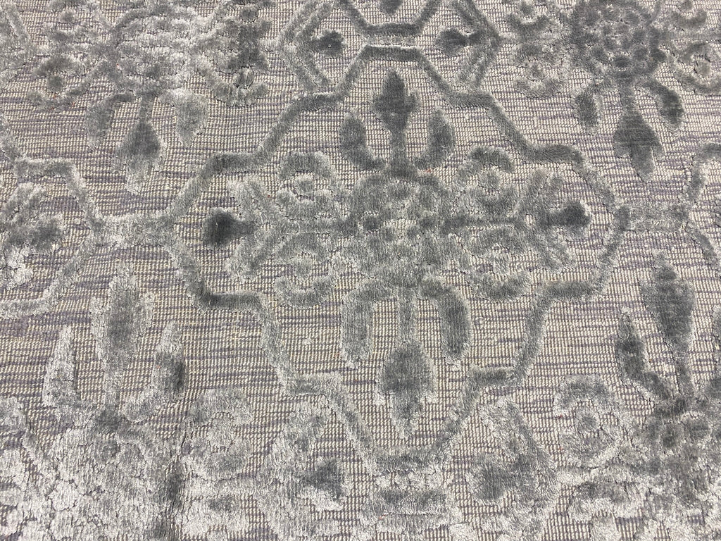 3.10 x 5.11 New Handmade Rug Bamboo Silk GRAY #F-6768