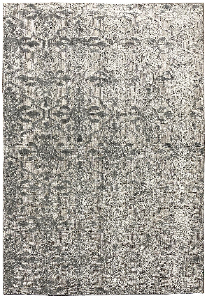 3.10 x 5.11 New Handmade Rug Bamboo Silk GRAY #F-6768