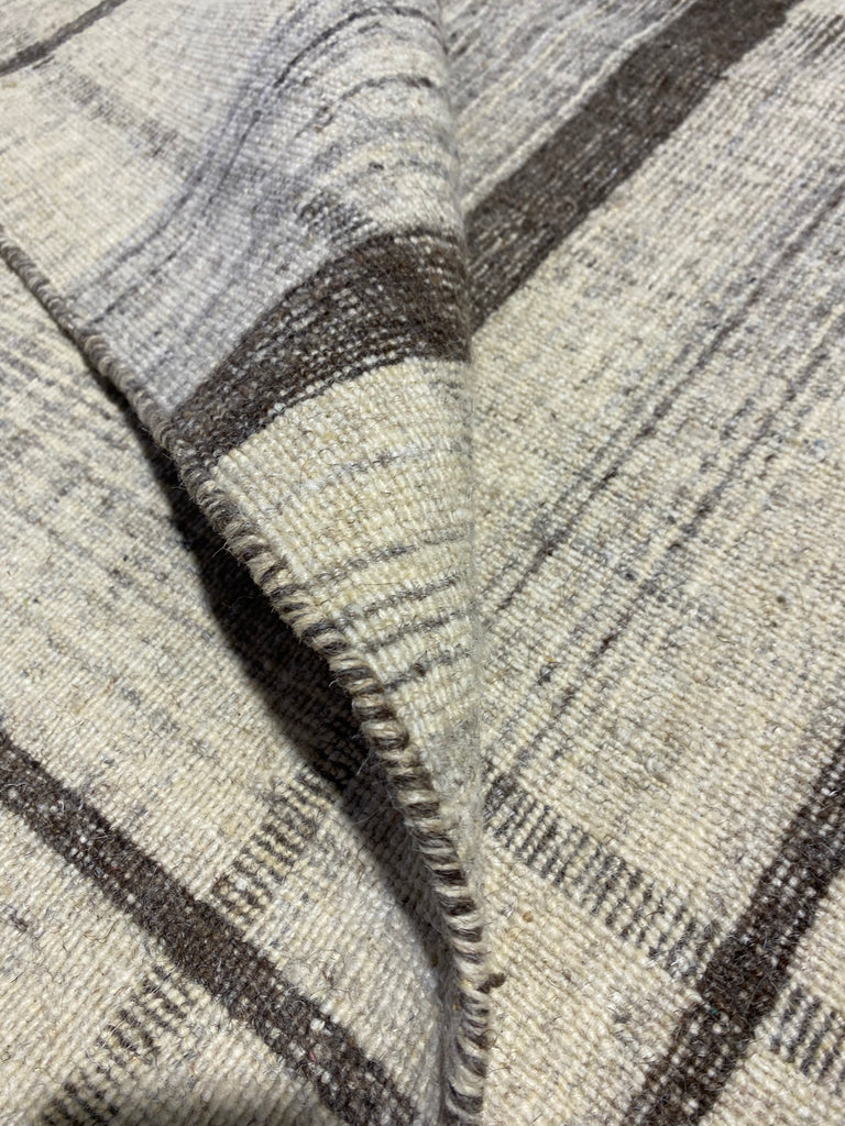 6.8 x 10 New Flat Weave Wool Modern Burberry Rug Double Sided #F-6769