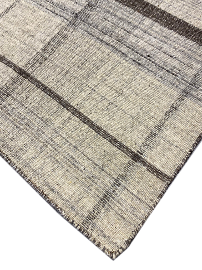 6.8 x 10 New Flat Weave Wool Modern Burberry Rug Double Sided #F-6769
