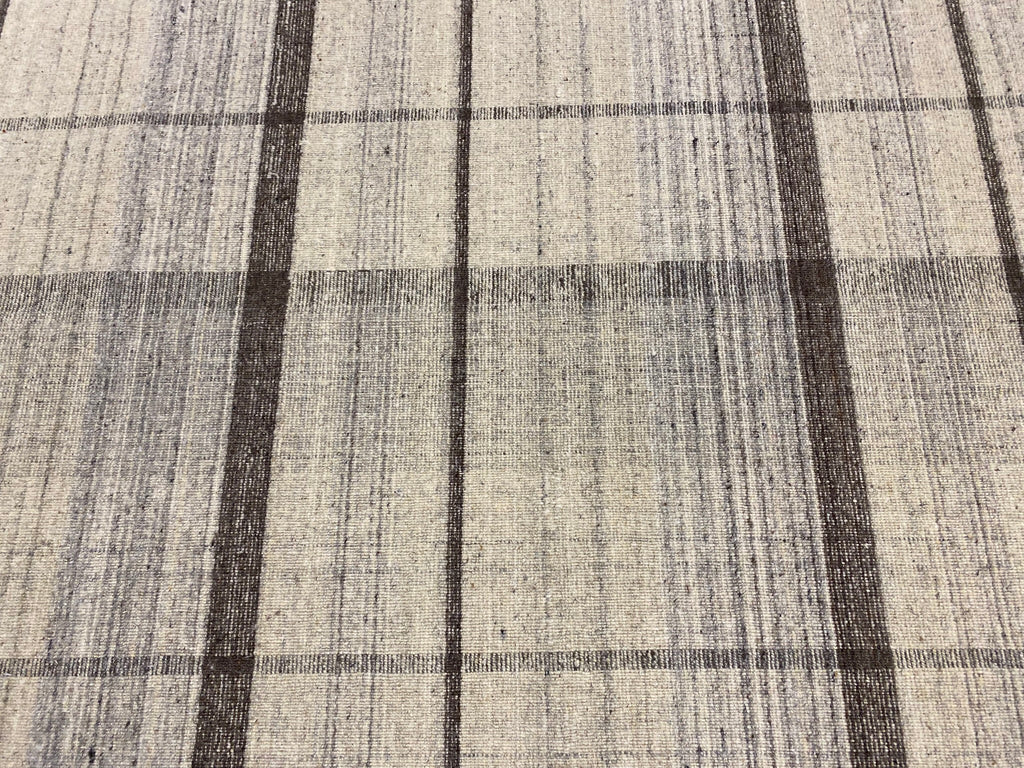 6.8 x 10 New Flat Weave Wool Modern Burberry Rug Double Sided #F-6769