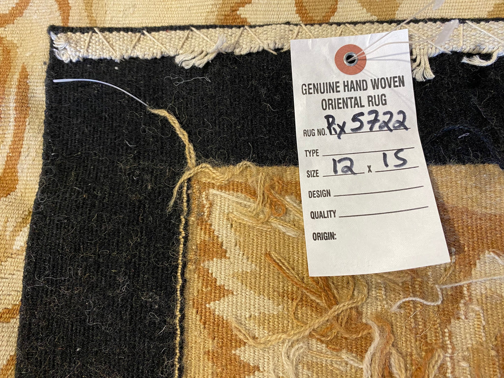 12 x 15 Flat Weave French Aubusson Rug #PIX-5722