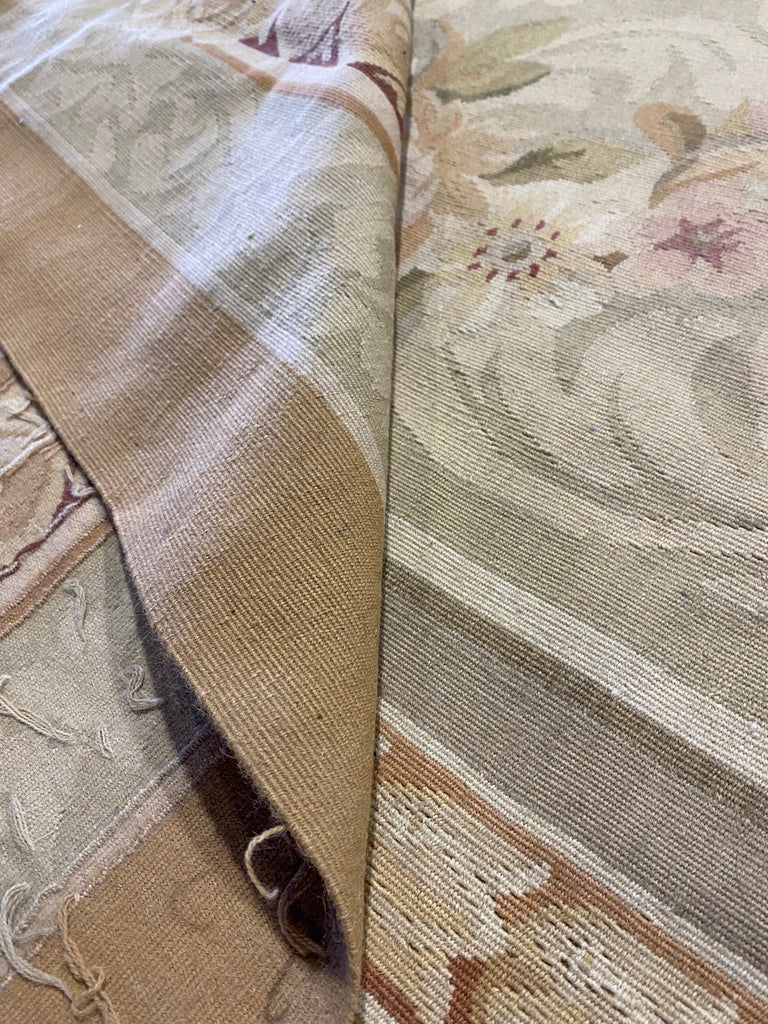 12.4 x 14.7 Fine Flat Weave French Aubusson Rug #PIX-4717