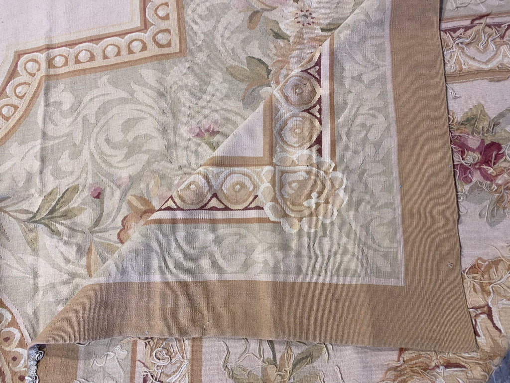 12.4 x 14.7 Fine Flat Weave French Aubusson Rug #PIX-4717