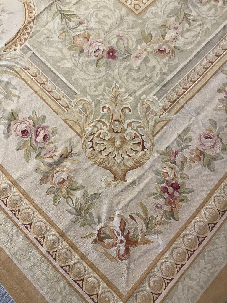 12.4 x 14.7 Fine Flat Weave French Aubusson Rug #PIX-4717