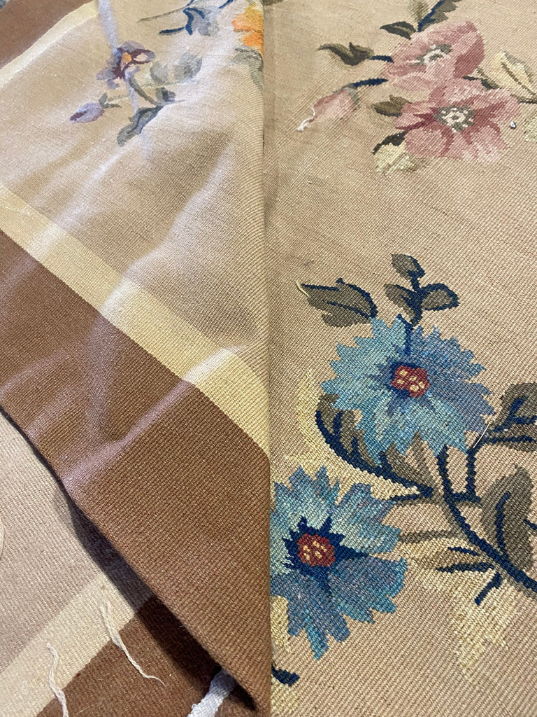 10 x 14 Beige Fine Flat-woven Aubusson Rug 78830