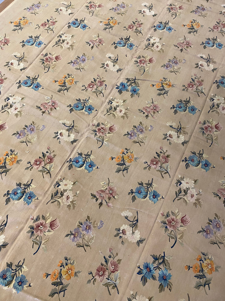 10 x 14 Beige Fine Flat-woven Aubusson Rug 78830