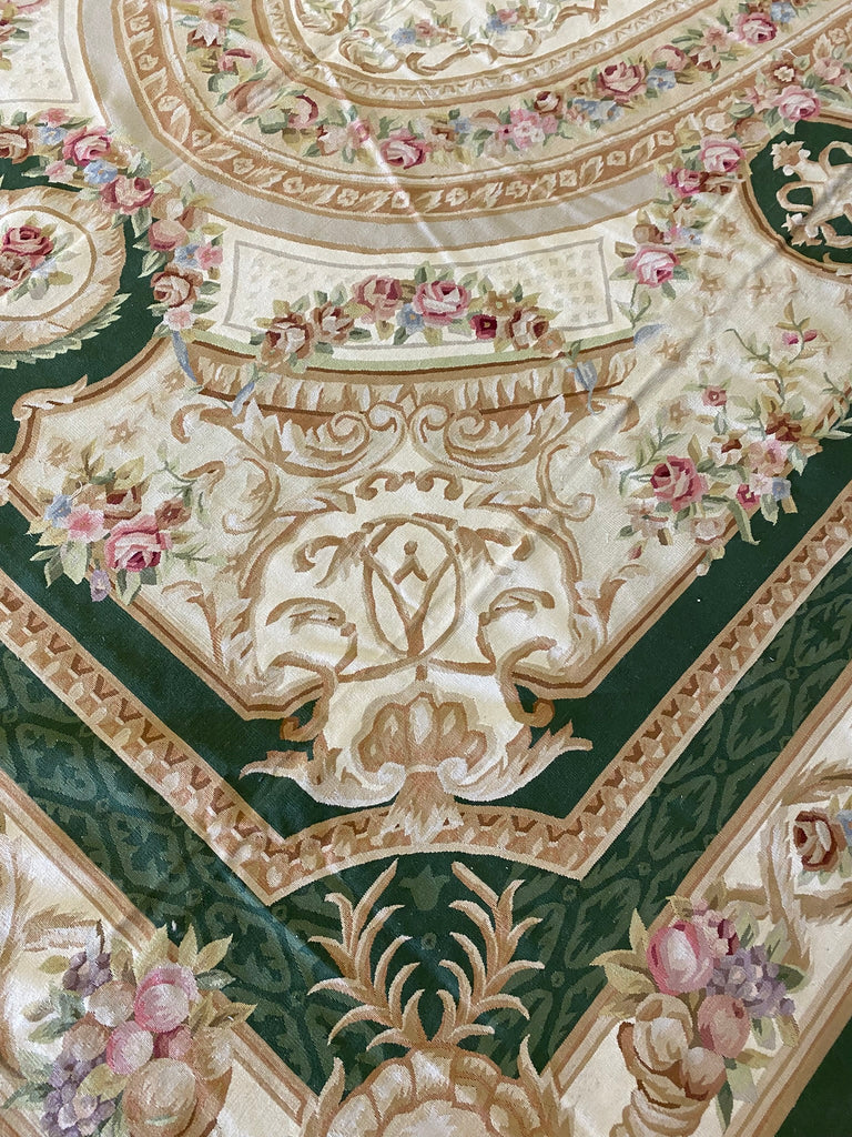 12 x 18 Ivory Aubusson Rug 732