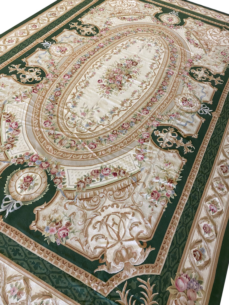 12 x 18 Ivory Aubusson Rug 732