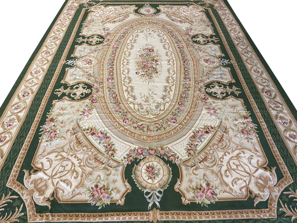 12 x 18 Ivory Aubusson Rug 732