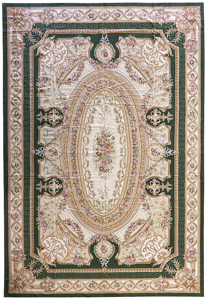 12 x 18 Ivory Aubusson Rug 732