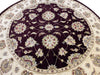 Load image into Gallery viewer, 9.7 x 9.8 feet ROUND Handmade Wool Rug DARK BROWN #F-6771