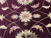 Load image into Gallery viewer, 9.7 x 9.8 feet ROUND Handmade Wool Rug DARK BROWN #F-6771
