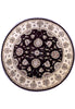 Load image into Gallery viewer, 9.7 x 9.8 feet ROUND Handmade Wool Rug DARK BROWN #F-6771