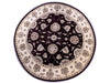 Load image into Gallery viewer, 9.7 x 9.8 feet ROUND Handmade Wool Rug DARK BROWN #F-6771
