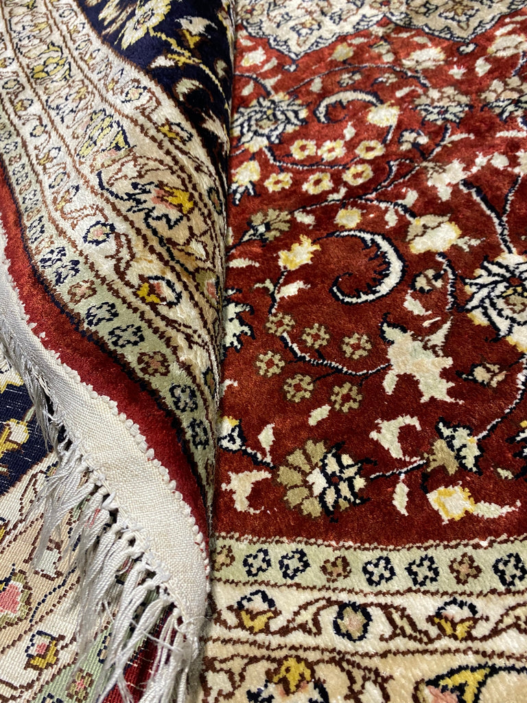 10 x 10 Feet Round Handmade Silk Rug #F-6772