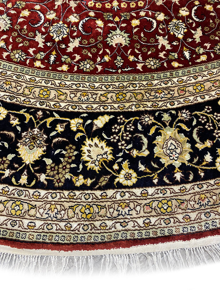 10 x 10 Feet Round Handmade Silk Rug #F-6772