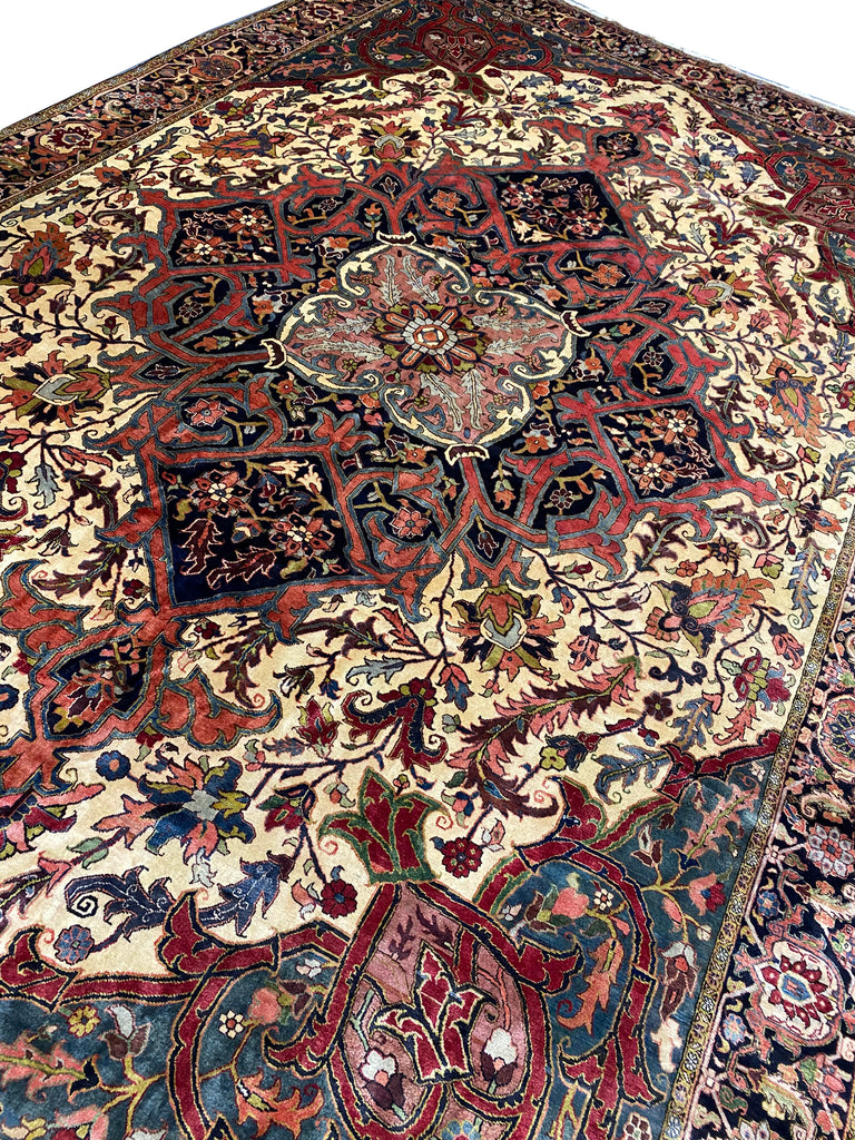 12.9 x 19.4 Authentic Persian High Quality Wool Large Heriz Rug DENSE #PIX-323