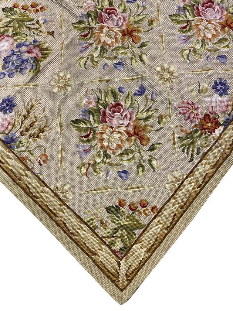 10 x 14 French Country Floral Needlepoint Rug #PIX-5740