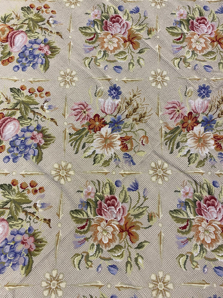 10 x 14 French Country Floral Needlepoint Rug #PIX-5740